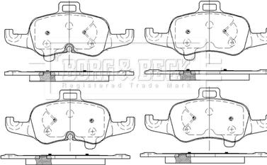 Borg & Beck BBP2589 - Тормозные колодки, дисковые, комплект autodnr.net