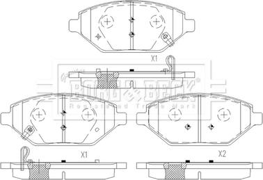 Borg & Beck BBP2600 - Тормозные колодки, дисковые, комплект avtokuzovplus.com.ua