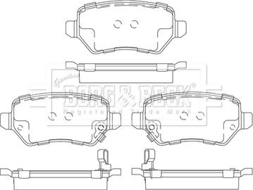 Borg & Beck BBP2609 - Тормозные колодки, дисковые, комплект autodnr.net