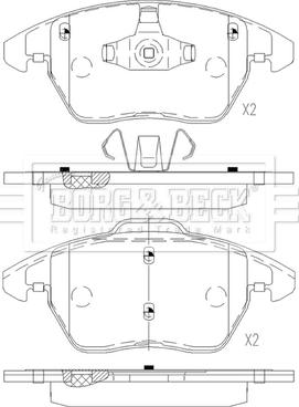 Borg & Beck BBP2610 - Гальмівні колодки, дискові гальма autocars.com.ua