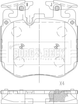 Borg & Beck BBP2630 - Гальмівні колодки, дискові гальма autocars.com.ua