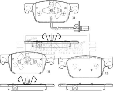 Borg & Beck BBP2632 - Гальмівні колодки, дискові гальма autocars.com.ua