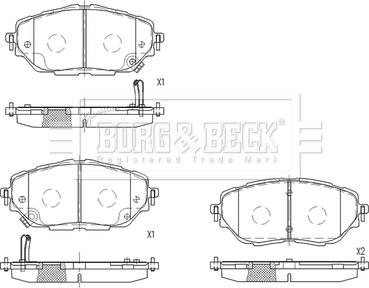 Borg & Beck BBP2637 - Тормозные колодки, дисковые, комплект autodnr.net