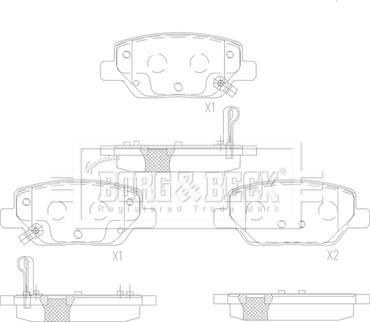 Borg & Beck BBP2638 - Тормозные колодки, дисковые, комплект avtokuzovplus.com.ua