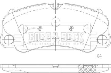 Borg & Beck BBP2639 - Гальмівні колодки, дискові гальма autocars.com.ua