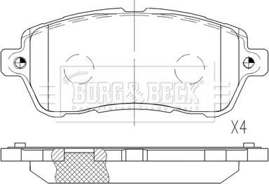 Borg & Beck BBP2646 - Гальмівні колодки, дискові гальма autocars.com.ua