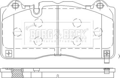 Borg & Beck BBP2654 - Гальмівні колодки, дискові гальма autocars.com.ua