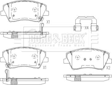 Borg & Beck BBP2658 - Гальмівні колодки, дискові гальма autocars.com.ua