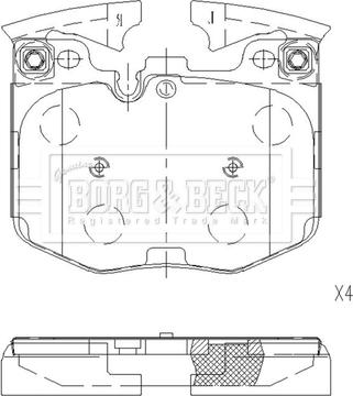 Borg & Beck BBP2659 - Тормозные колодки, дисковые, комплект avtokuzovplus.com.ua