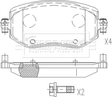 Borg & Beck BBP2663 - Гальмівні колодки, дискові гальма autocars.com.ua