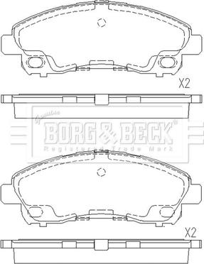 Borg & Beck BBP2664 - Гальмівні колодки, дискові гальма autocars.com.ua