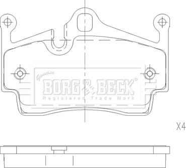 Borg & Beck BBP2666 - Гальмівні колодки, дискові гальма autocars.com.ua