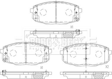 Borg & Beck BBP2667 - Тормозные колодки, дисковые, комплект avtokuzovplus.com.ua