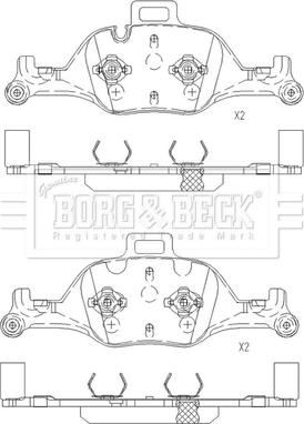 Borg & Beck BBP2668 - Гальмівні колодки, дискові гальма autocars.com.ua