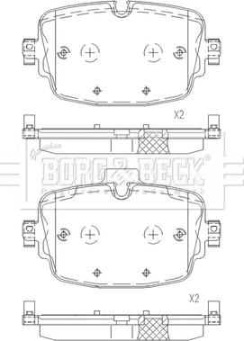 Borg & Beck BBP2674 - Гальмівні колодки, дискові гальма autocars.com.ua