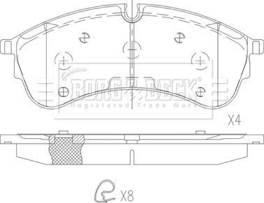 Borg & Beck BBP2677 - Гальмівні колодки, дискові гальма autocars.com.ua