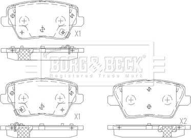 Borg & Beck BBP2680 - Тормозные колодки, дисковые, комплект avtokuzovplus.com.ua