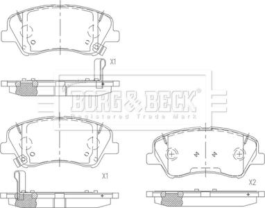 Borg & Beck BBP2681 - Гальмівні колодки, дискові гальма autocars.com.ua