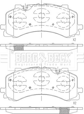 Borg & Beck BBP2683 - Тормозные колодки, дисковые, комплект avtokuzovplus.com.ua