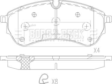 Borg & Beck BBP2684 - Гальмівні колодки, дискові гальма autocars.com.ua