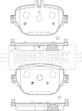 Borg & Beck BBP2685 - Тормозные колодки, дисковые, комплект autodnr.net
