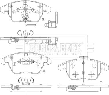 Borg & Beck BBP2686 - Тормозные колодки, дисковые, комплект autodnr.net