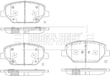 Borg & Beck BBP2687 - Гальмівні колодки, дискові гальма autocars.com.ua