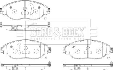 Borg & Beck BBP2689 - Тормозные колодки, дисковые, комплект avtokuzovplus.com.ua