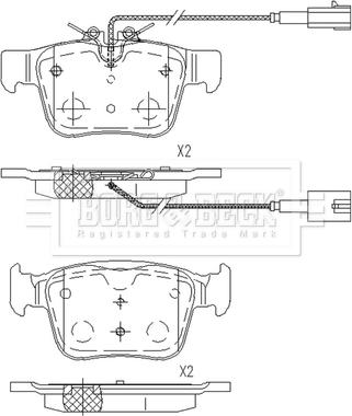 Borg & Beck BBP2696 - Гальмівні колодки, дискові гальма autocars.com.ua