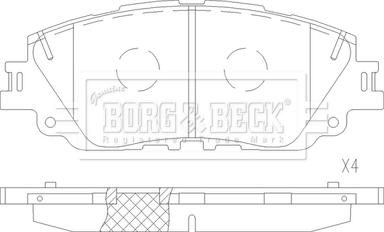 Borg & Beck BBP2714 - Гальмівні колодки, дискові гальма autocars.com.ua