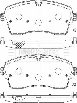 Borg & Beck BBP2800 - Гальмівні колодки, дискові гальма autocars.com.ua