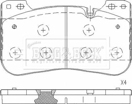 Borg & Beck BBP2801 - Гальмівні колодки, дискові гальма autocars.com.ua