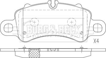 Borg & Beck BBP2803 - Гальмівні колодки, дискові гальма autocars.com.ua