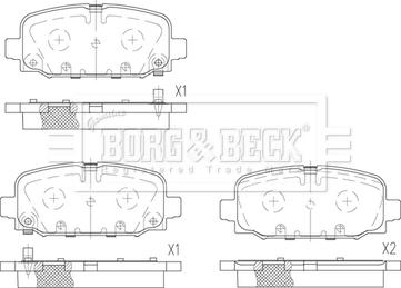 Borg & Beck BBP2805 - Гальмівні колодки, дискові гальма autocars.com.ua