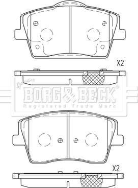 Borg & Beck BBP2806 - Гальмівні колодки, дискові гальма autocars.com.ua