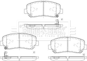 Borg & Beck BBP2811 - Тормозные колодки, дисковые, комплект avtokuzovplus.com.ua