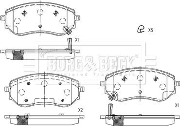 Borg & Beck BBP2813 - Гальмівні колодки, дискові гальма autocars.com.ua