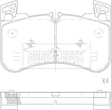 Borg & Beck BBP2827 - Гальмівні колодки, дискові гальма autocars.com.ua