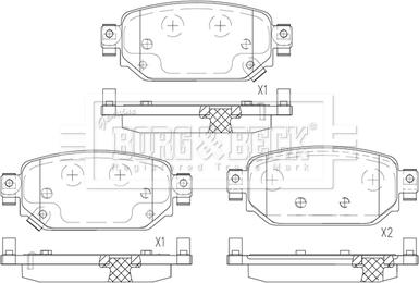 Borg & Beck BBP2830 - Гальмівні колодки, дискові гальма autocars.com.ua