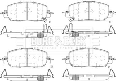 Borg & Beck BBP2833 - Гальмівні колодки, дискові гальма autocars.com.ua