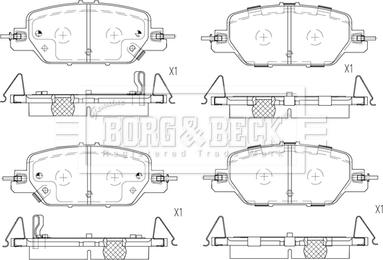 Borg & Beck BBP2834 - Гальмівні колодки, дискові гальма autocars.com.ua