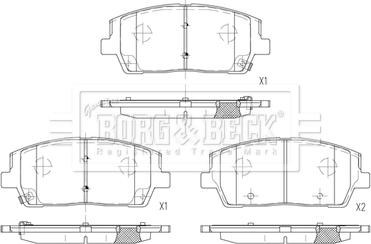 Borg & Beck BBP2835 - Гальмівні колодки, дискові гальма autocars.com.ua