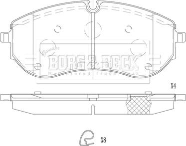 Borg & Beck BBP2837 - Гальмівні колодки, дискові гальма autocars.com.ua