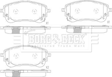 Borg & Beck BBP2859 - Тормозные колодки, дисковые, комплект autodnr.net