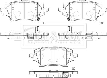 Borg & Beck BBP2860 - Гальмівні колодки, дискові гальма autocars.com.ua