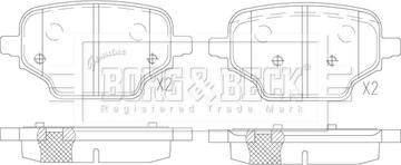 Borg & Beck BBP2864 - Тормозные колодки, дисковые, комплект avtokuzovplus.com.ua