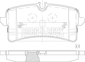 Borg & Beck BBP2868 - Гальмівні колодки, дискові гальма autocars.com.ua