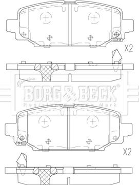 Borg & Beck BBP2869 - Гальмівні колодки, дискові гальма autocars.com.ua