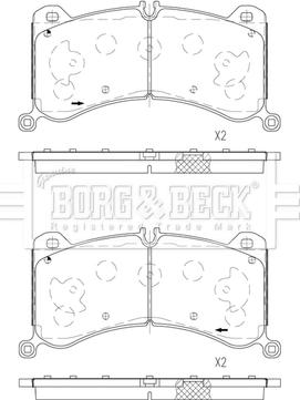 Borg & Beck BBP2877 - Гальмівні колодки, дискові гальма autocars.com.ua