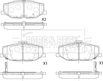 Borg & Beck BBP2879 - Гальмівні колодки, дискові гальма autocars.com.ua